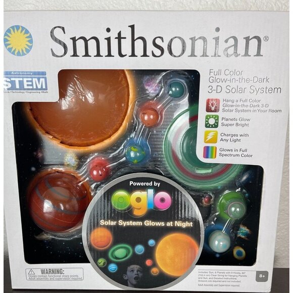 Smithsonian Full Color Glow in the Dark 3D Solar System Kit - Picture 1 of 2